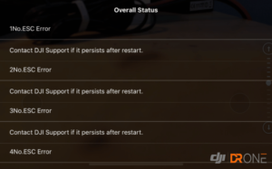 DJI Mavic Pro ESC Status Hatası ve Çözümü